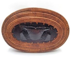 VINTAGE Indonesian woven crab basket